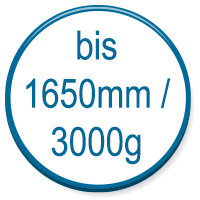 bis 1650mm/3000g