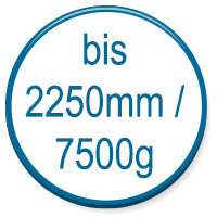 bis 2250mm/7500g