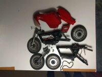 B-Ware RC Motorradteile antik Metallgussfelgen