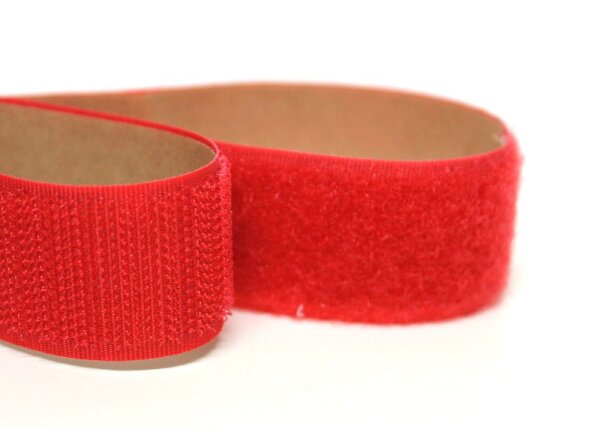 Klettband selbstklebend 25mm 25cm rot