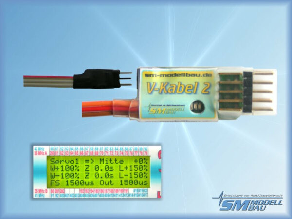 V-Kabel 2 mit Programmierkabel UniTest 2, Graupner/Uni Anschlusskabel