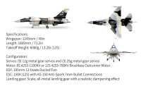 HSD F-16 Black Camo 105mm EPO 1245mm PNP 12s S-EDF/MFC-2085